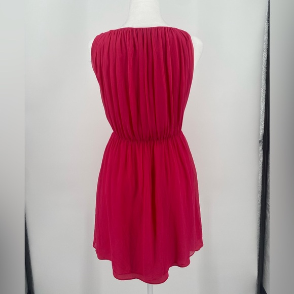 Alice + Olivia Hot Barbie Pink Mini Silk Dress - Picture 9 of 11